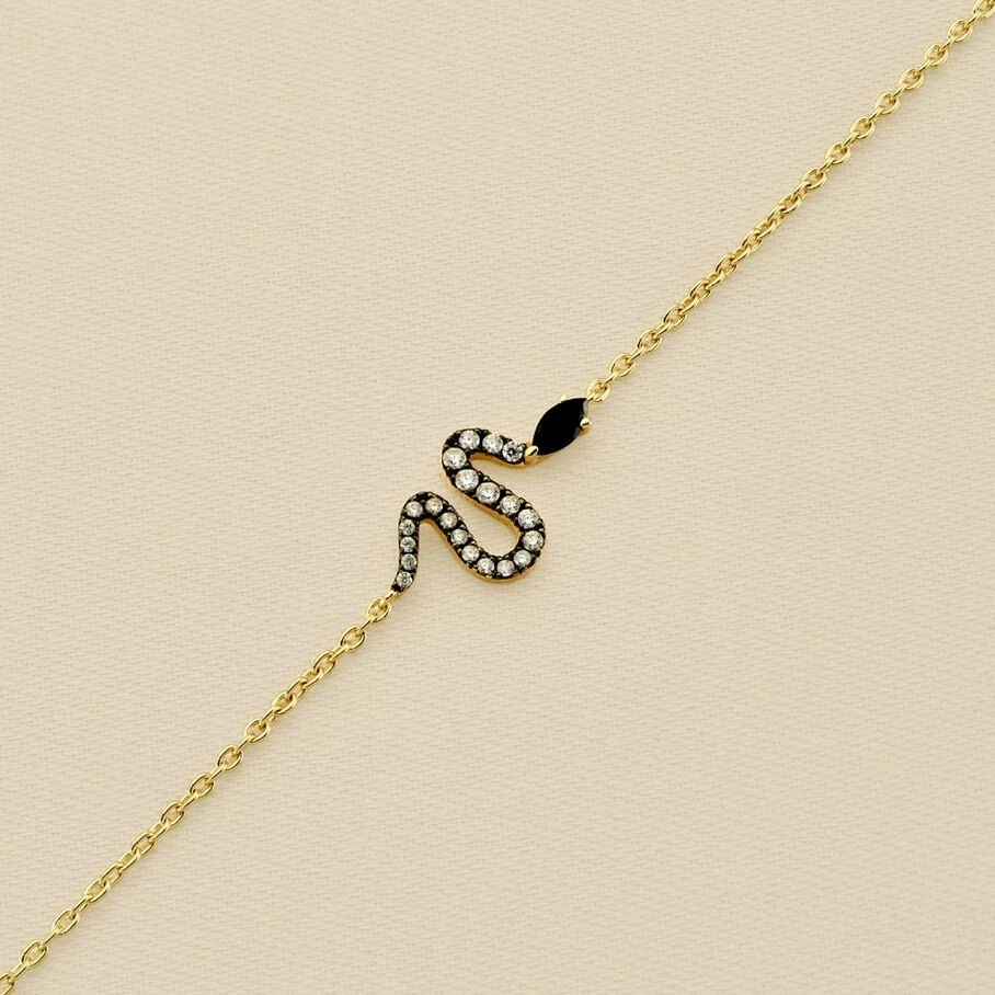 Bracelet Souple SNAKY - Cristal / Gun