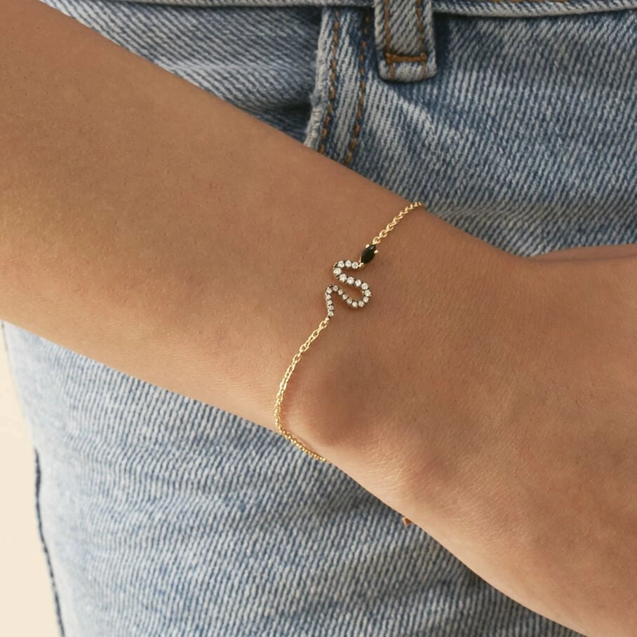 Bracelet Souple SNAKY - Cristal / Gun â Image 2