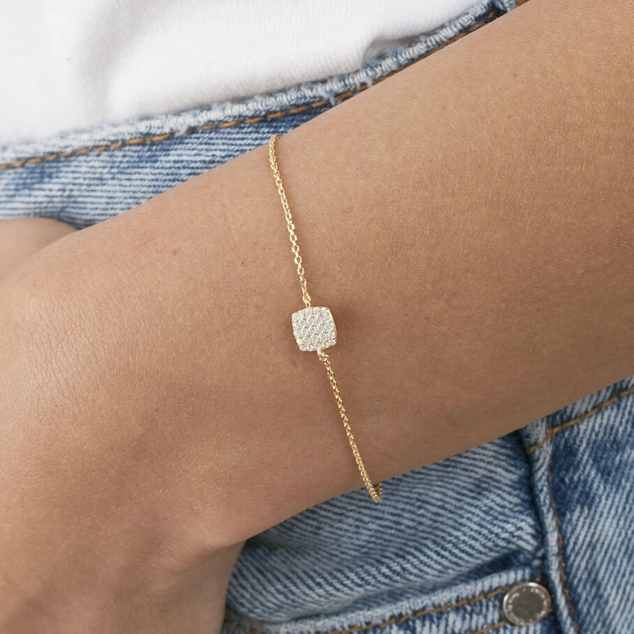 Bracelet Souple GLORIA - Cristal / Doré – Image 2