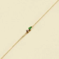 Bracelet Souple ASTRE - Vert / Doré