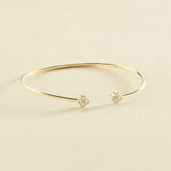 Jonc BELOVED - Cristal / Doré