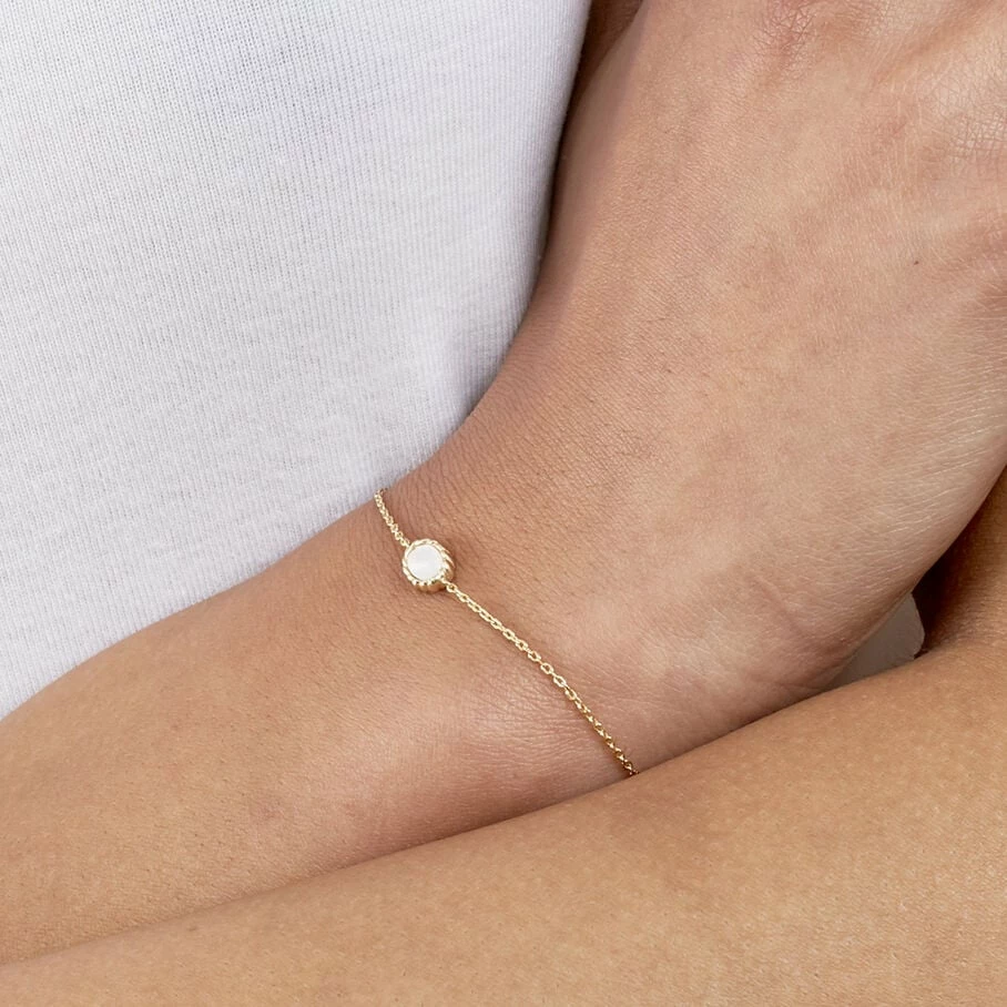 Bracelet Souple ATMA - Nacre /rose â Image 3