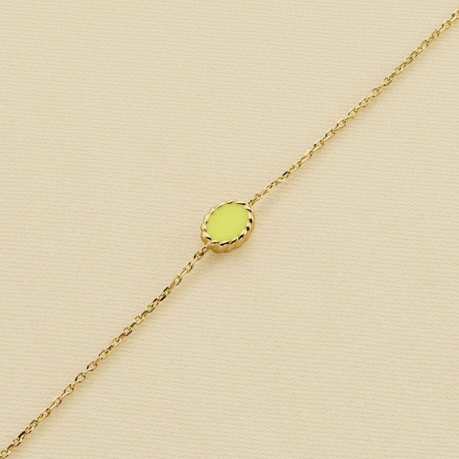 Bracelet Souple ATMA - Amazonite/ Jaune â Image 2