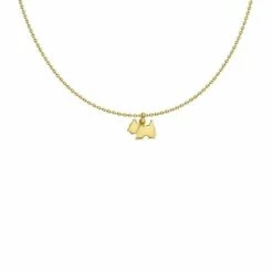 Collier Ras Du Cou MINI SCOTTIE - Or Jaune