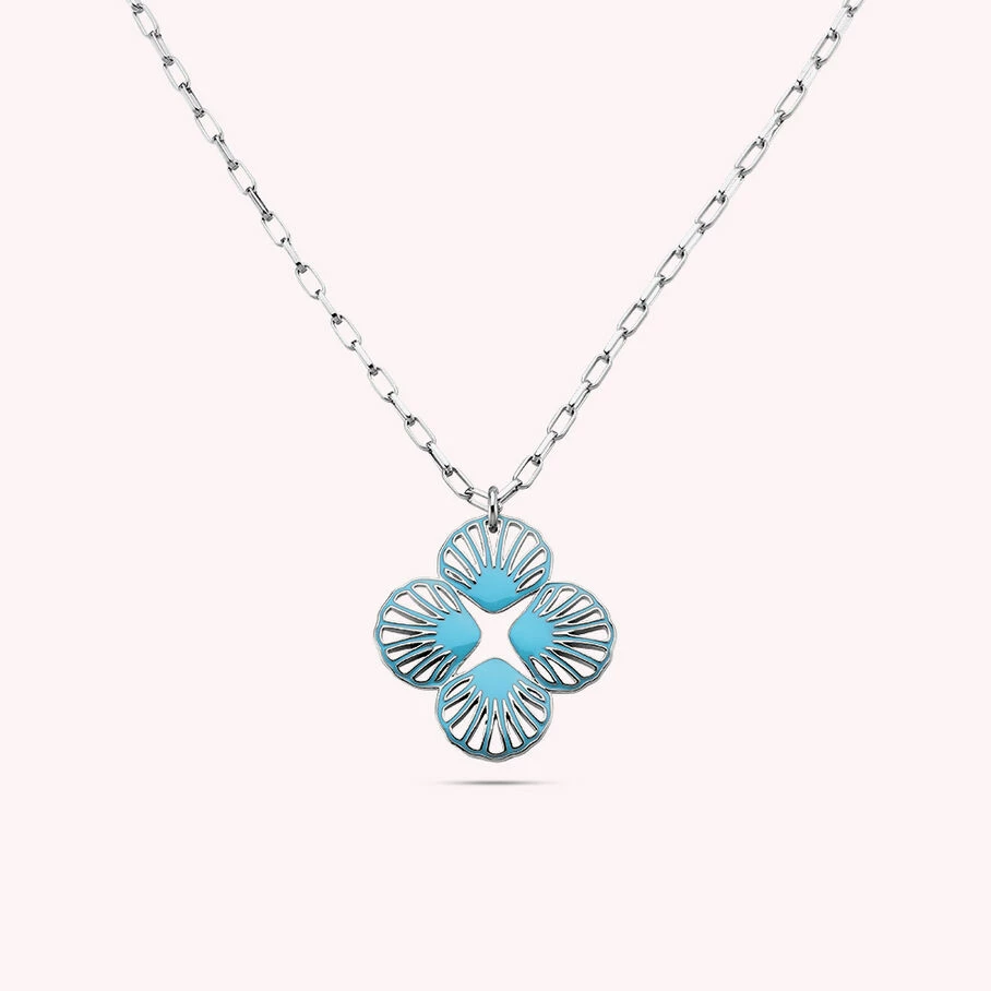 Sautoir COQUIPOP - Bleu / Argenté