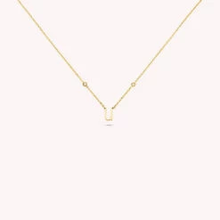 Collier Ras Du Cou LETTRE U - Cristal / Doré
