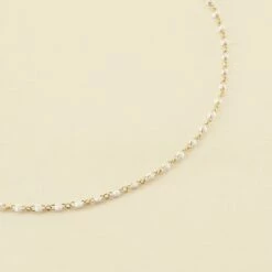 Collier Ras Du Cou SMARTY - Blanc / Doré