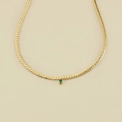Collier Ras Du Cou NEITH - Vert / Doré