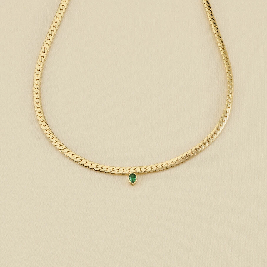 Collier Ras Du Cou NEITH - Vert / Doré