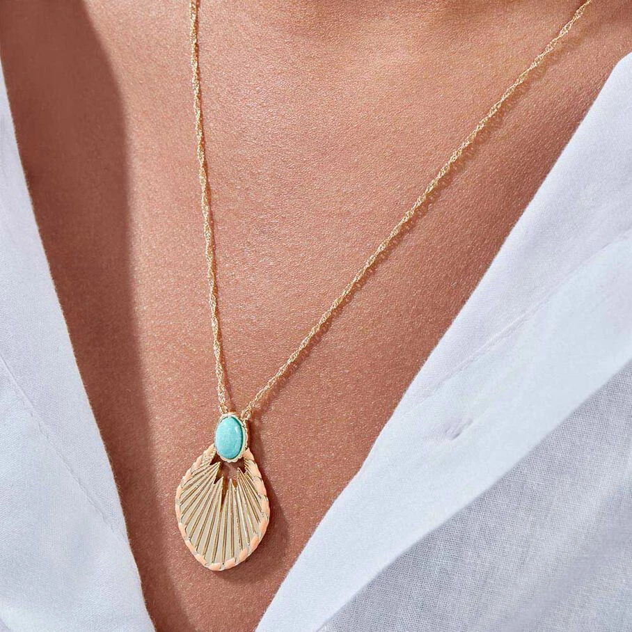 Collier Mi-long ARLEQUIN - Amazonite â Image 2