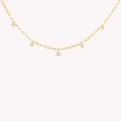 Collier Ras Du Cou HERA - Cristal / Doré