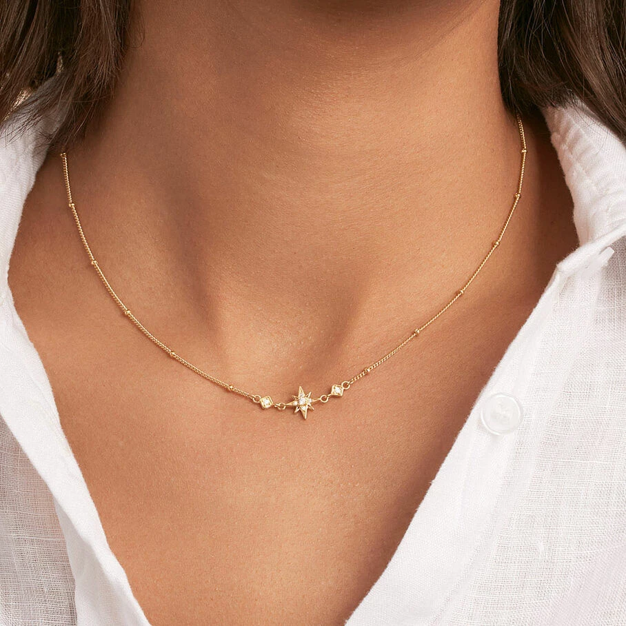 Collier Ras Du Cou OURSE - Cristal / Doré – Image 2