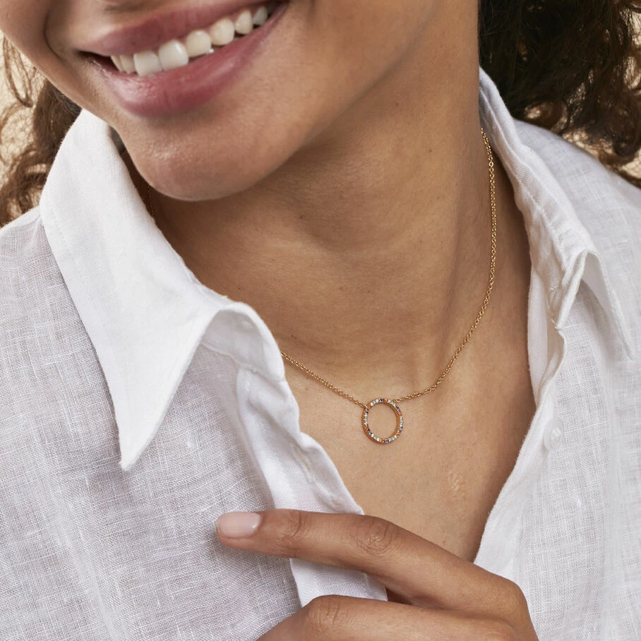 Collier Ras Du Cou RAINBOW - Multicolore / Doré – Image 2