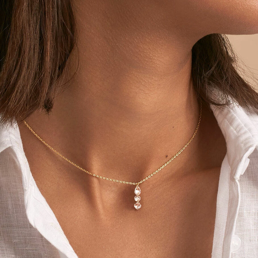 Collier Ras Du Cou PETILLE - Cristal / Doré – Image 2