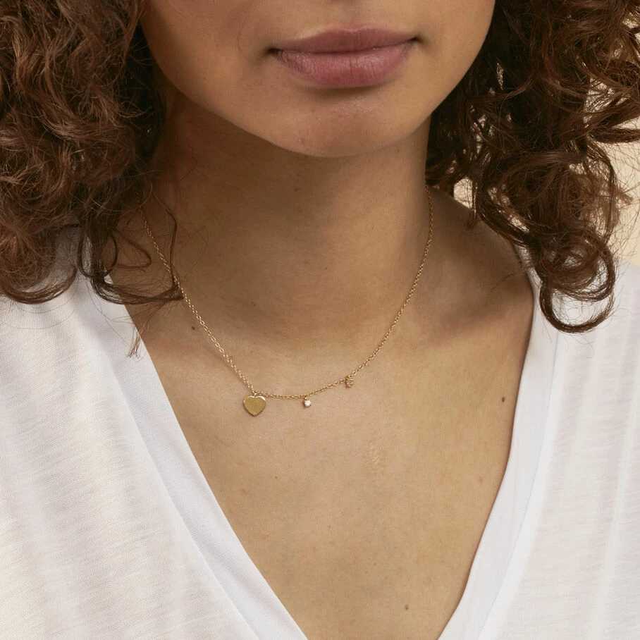 Collier Ras Du Cou CORAZON - Cristal / Doré – Image 2