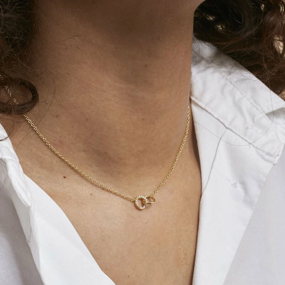 Collier Ras Du Cou RONDOU - Cristal / Doré – Image 2