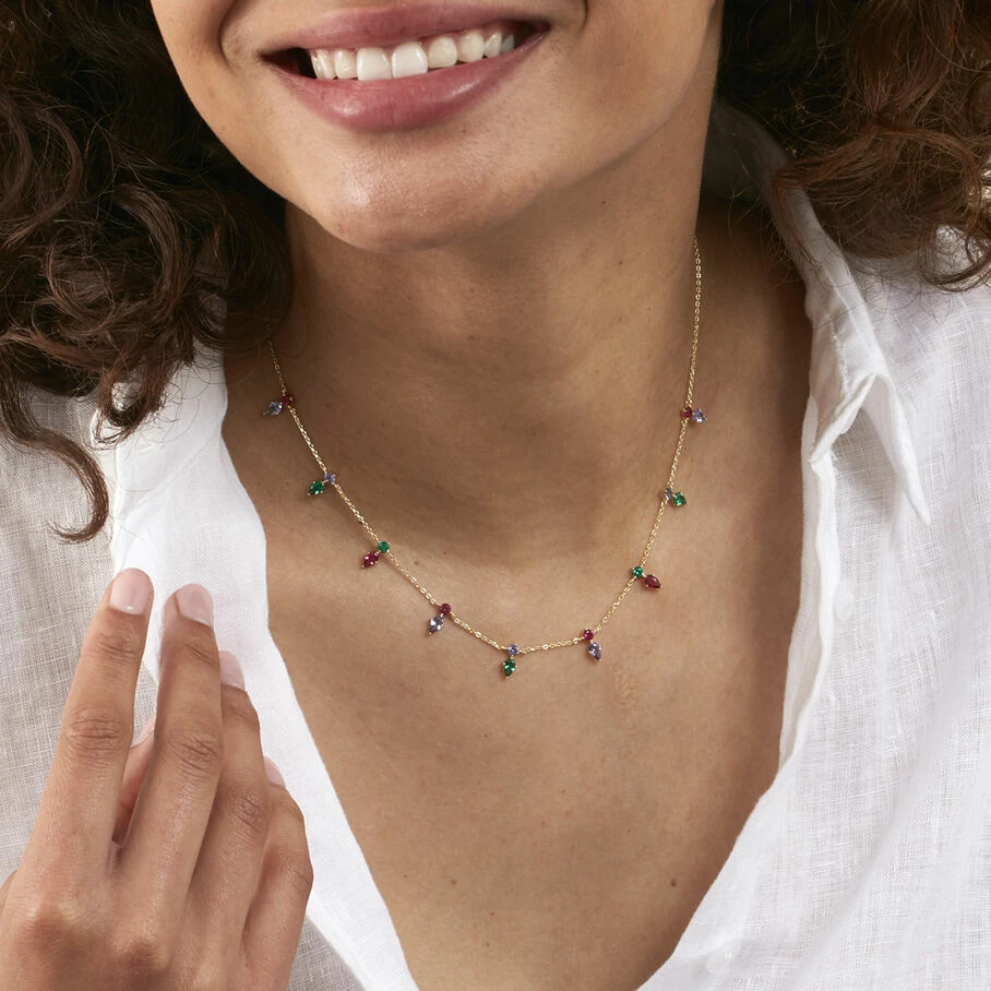 Collier Ras Du Cou ASTRE - Multicolore / Doré – Image 2